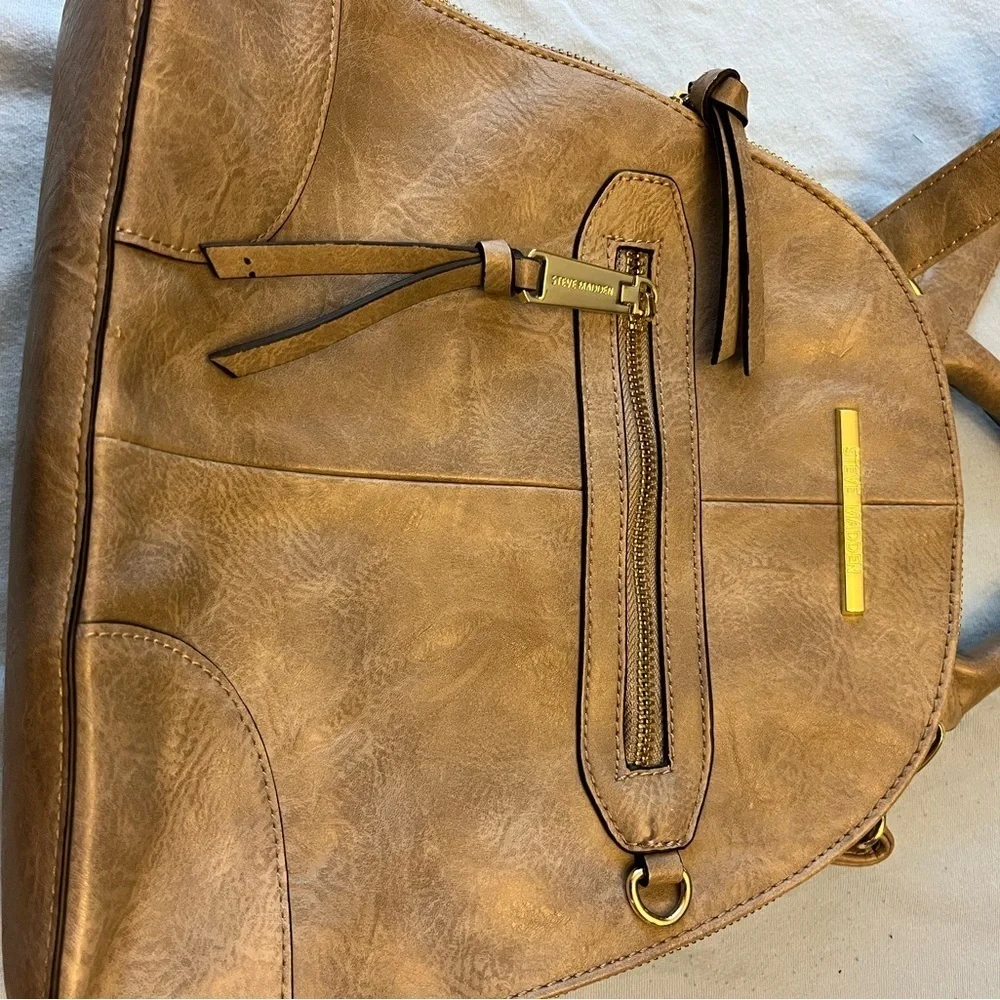 Steve Madden Taupe Backpack with Gold Accents BRAND NEW